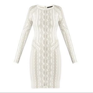 BCBGMAXAZRIA-JAMIE jacquard knit dress